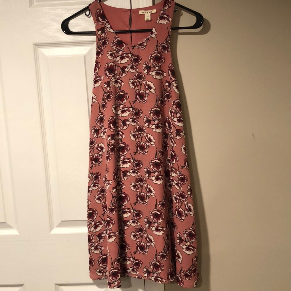 Pink floral dress